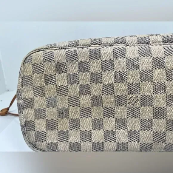 Authentic Louis Vuitton Damier Azur Neverfull MM Tote Bag - Picture 6 of 15